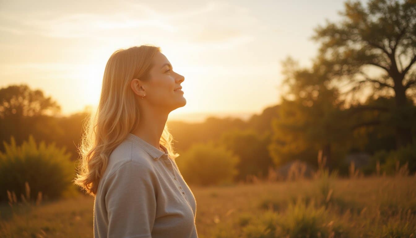Single adult outdoors, quiet moment of reflection