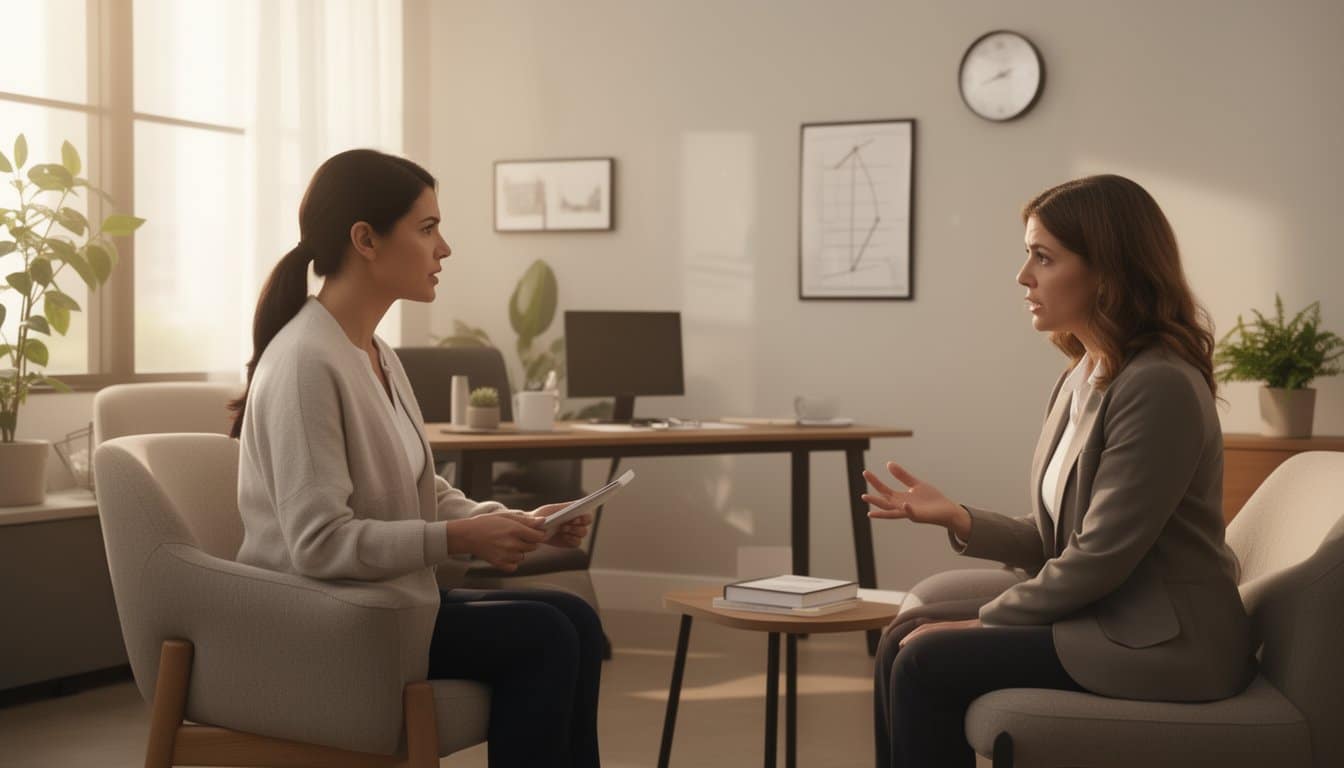 Individual attending counseling session while enrolled in an Alcohol Detox program.